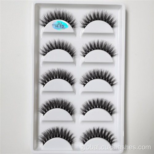 5 Pairs Lashes reusable lashes 5 pairs 3d natural eyelashes h13 Supplier